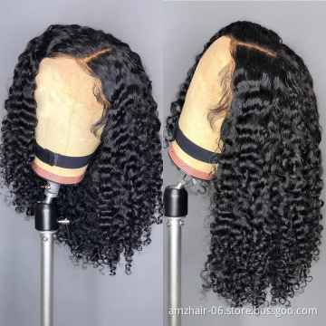 Cheap Human Hair Lace Front Wig Raw Indian Kinky Curly Cuticle Aligned Virgin Hair Pre Plucked Full HD Lace Frontal Closure Wig